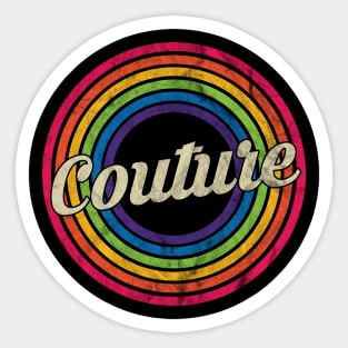 Couture - Retro Rainbow Faded-Style Sticker